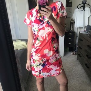 Floral Dress with Zipper Detail